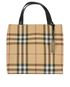 Burberry Mini Check Tote, &pound;275, Handbags, Beige, Coated Canvas, Front view